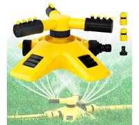 Grass Watering Yard Sprinkler,360° Rotating Adjustable Water Sprinkler, 360 Degree Rotating Irrigation System Automatic with Adjustable Spray,for Large Area Coverage-4 Points