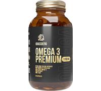 Grassberg Omega-3 Premium 1200 mg 90 gélules / Acides gras oméga 3 / Concentré d'huile de poisson de qualité pharmaceutique contenant jusqu'à 60% d'acides gras oméga 3