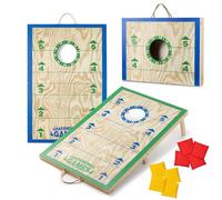 Grasshopper Games Cornhole Ensemble de Planches Pliantes en Bois FSC avec poignées de Transport, Jeu de Lancer de Pouf avec 8 Sacs, Jeu de Jardin Familial pour Tous Les âges