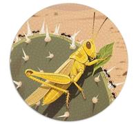 Grasshopper Mit 1000 Teilen Puzzles Rund Puzzle Geeignet AB 12 Jahren Pädagogisches Für Erwachsene Kinder Buntes Tier Geschenke 1000pcs (67.5x67.5cm)