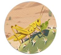 Grasshopper Mit 1000 Teilen Puzzles Rund Puzzle Geeignet AB 12 Jahren Pädagogisches Für Erwachsene Kinder Buntes Tier Geschenke 1000pcs (67.5x67.5cm)