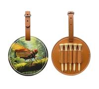 Grasshopper on a Branch Sac de rangement pour tee de golf imprimé Marron - Design portable, facile à organiser