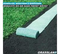 GRASSLAND Tapis de graines de gazon Tapis de graines de gazon, MAVURA, Gazon en rouleau Tapis de plantation de gazon 10m (1,80€/1m)
