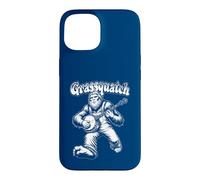 Grassquatch! Banjo Sasquatch Bigfoot Musicien rétro années 70 Coque pour iPhone 15