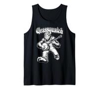 Grassquatch! Banjo Sasquatch Bigfoot Musicien rétro années 70 Débardeur