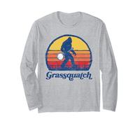 Grassquatch! Funny Bigfoot & Banjo Bluegrass Sasquatch Shirt Manche Longue