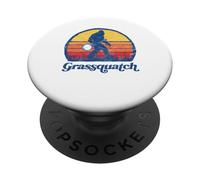 Grassquatch! Funny Bigfoot & Banjo Bluegrass Sasquatch Shirt PopSockets PopGrip Adhésif