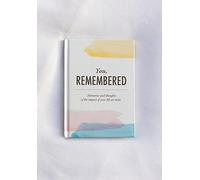 Gratbook Livre « You Remembered » - Livre d'invitation pour enregistrer des souvenirs pendant le deuil - Pour vous-même ou pour offrir à quelqu'un qui a perdu un être cher (blanc)