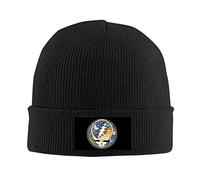 Grateful Dead Night and Day Steal Your Face Brim Bonnet en tricot chaud pour l'hiver Noir, Noir , Taille unique