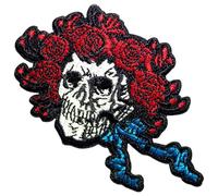 Grateful Dead - Patch à repasser BERTHA SKULL (Taille unique) (Rouge/Blanc/Bleu)