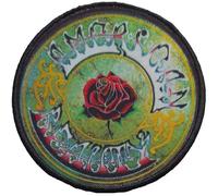 Grateful Dead Patch American Beauty Circle Band Logo Printed Iron On 85 X 85Mm Size One Size