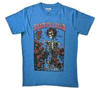 Grateful Dead - Rock Off officially licensed products Grateful Dead Unisex T-Shirt: Bertha & Logo (Bleu) Size M