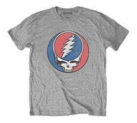 Grateful Dead - T-Shirt # M Unisex Grey # Steal Your Face Classic [Import]