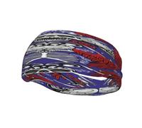 Grateful Retro Skull Flowers Dead Fashion Sports Decoration Bandeau Résistant à la Sueur, Bandeau Cheveux Respirant Évacuation de la transpiration Équipement Fitness Bandeaux pour Femmes Hommes Noir