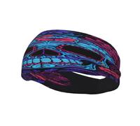 Grateful Retro Skull Flowers Dead Fashion Sports Decoration Bandeau Résistant à la Sueur, Bandeau pour Cheveux Respirant Évacuation de la Sueur Équipement Fitness Bandeaux pour Femmes Hommes