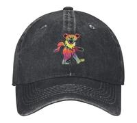 Grateful Rocks Not Dead Denim Casquette de Baseball Danse Tie Dye Ours Running Trucker Chapeau Été Femelle Mâle Casquettes de Baseball ajustées