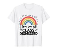 Grateful Teacher Rainbow Love Class Design Dismissed T-Shirt