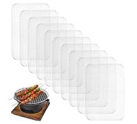 Grates de Grill jetables de 10pcs, Maillot Grill en Aluminium antiadhésif 15 x 12 Pouces pour Les Pique-niques Barbecue en Plein air #