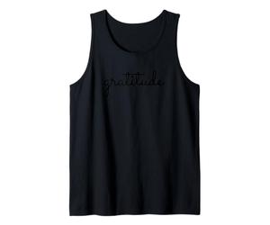 Gratitude Script Cursive Élégant Minimalist Mindfulness Tee Débardeur