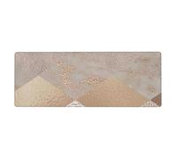 GRatka Argyle marbré en Or Rose, cuivre et Blush,Grand Tapis de Souris pour Bureau, Clavier d'ordinateur, avec Base en Caoutchouc antidérapante, 30 x 80 cm