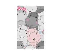 GRatka Bébés hippopotames Mignons,Torchons de Cuisine gaufrés, absorbants, 41 x 66 cm