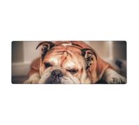 GRatka Bouledogue Anglais,Grand Tapis de Souris pour Bureau, Clavier d'ordinateur, avec Base en Caoutchouc antidérapante, 30 x 80 cm