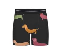 GRatka Boxer pour Hommes, caleçons, caleçons, caleçons de Jambe, sous-vêtements de nouveauté Amusants,Chiens Teckel Mignons