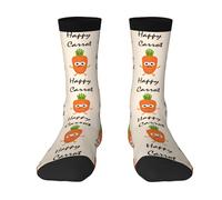 GRatka Chaussettes d'équipage, chaussettes de compression amusantes, chaussettes de sport décontractées de 40 cm de long pour unisexe.Bonne carotte