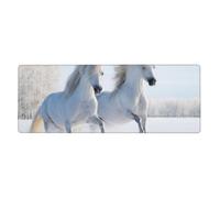GRatka Chevaux tachetés rares au Galop,Grand Tapis de Souris pour Bureau, Clavier d'ordinateur, avec Base en Caoutchouc antidérapante, 30 x 80 cm