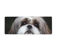 GRatka Chien Shih Tzu,Grand Tapis de Souris pour Bureau, Clavier d'ordinateur, avec Base en Caoutchouc antidérapante, 30 x 80 cm