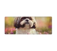 GRatka Chien Shih Tzu,Grand Tapis de Souris pour Bureau, Clavier d'ordinateur, avec Base en Caoutchouc antidérapante, 30 x 80 cm