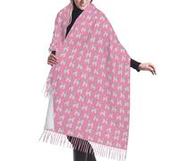GRatka Écharpe, Shih Tzu mignon rose Shih Tzu chien manteau doux, unisexe écharpe à franges grand chaud doux cachemire sensation châles enveloppes 196x68 cm