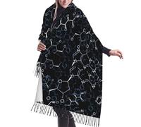 GRatka Écharpe, symboles de chimie chimique, écharpe à franges unisexe grand châle chaud et doux au toucher cachemire enveloppements 196x68 cm