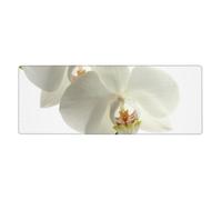 GRatka Floral Fleurs Blanches Orchidée Élégant Moderne Tendance,Grand Tapis de Souris pour Bureau, Clavier d'ordinateur, avec Base en Caoutchouc antidérapante, 30 x 80 cm
