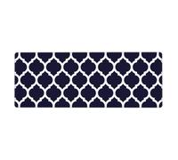 GRatka Géométrique marocain Bleu Marine Moderne,Grand Tapis de Souris pour Bureau, Clavier d'ordinateur, avec Base en Caoutchouc antidérapante, 30 x 80 cm
