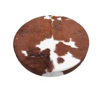 GRatka Housse de Tabouret Ronde, Housse de Chaise de Bar, Housse de Coussin de siège antidérapante d'hôtel 13 Pouces,Vache à imprimé Animal en Peau de Vache Marron