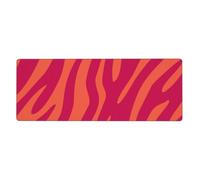 GRatka Joli imprimé Animal Rose Orange zèbre léopard,Grand Tapis de Souris pour Bureau, Clavier d'ordinateur, avec Base en Caoutchouc antidérapante, 30 x 80 cm