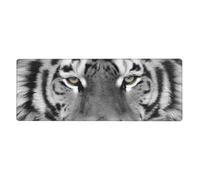 GRatka Magnifique imprimé Tigre Blanc,Grand Tapis de Souris pour Bureau, Clavier d'ordinateur, avec Base en Caoutchouc antidérapante, 30 x 80 cm