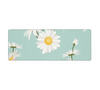 GRatka Marguerite Fleur luxuriante Floral,Grand Tapis de Souris pour Bureau, Clavier d'ordinateur, avec Base en Caoutchouc antidérapante, 30 x 80 cm