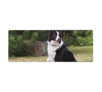 GRatka Mauvais Chien Border Collie,Grand Tapis de Souris pour Bureau, Clavier d'ordinateur, avec Base en Caoutchouc antidérapante, 30 x 80 cm