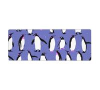GRatka Pingouin Mignon Violet,Grand Tapis de Souris pour Bureau, Clavier d'ordinateur, avec Base en Caoutchouc antidérapante, 30 x 80 cm