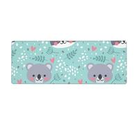 GRatka Raton Laveur et Koala,Grand Tapis de Souris pour Bureau, Clavier d'ordinateur, avec Base en Caoutchouc antidérapante, 30 x 80 cm