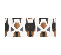 GRatka Tête de Doberman à Motif Polygonal,Grand Tapis de Souris pour Bureau, Clavier d'ordinateur, avec Base en Caoutchouc antidérapante, 30 x 80 cm