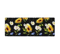 GRatka Tournesols Camomille Imprimé,Grand Tapis de Souris pour Bureau, Clavier d'ordinateur, avec Base en Caoutchouc antidérapante, 30 x 80 cm