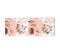 GRatka Vague en Or Rose,Grand Tapis de Souris pour Bureau, Clavier d'ordinateur, avec Base en Caoutchouc antidérapante, 30 x 80 cm