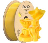 GratKit Filament PETG 1.75mm pour Imprimante 3D, 1KG Jaune