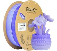 GratKit Filament PETG pour imprimante 3D 1,75mm, Translucide Dégradé Blanc Violet PETG Filament, Précision Dimensionnelle±0,03mm, Neatly Wound, Bobine de 1KG