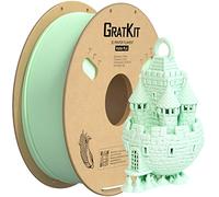 GratKit Filament PLA Mat 1.75mm 1KG Imprimante 3D, Matte Vert Clair | Finition mate, Facile à imprimer, Compatible avec AMS, AMSLite, Précision Dimensionnelle±0,03mm, Modèles, Décorations