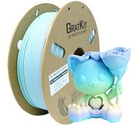 GratKit Filament PLA Mat Arc-en-ciel 1.75mm 1KG, Macaron Rainbow | Multicolore dégradé mat, filament pla à grande vitesse, Facile à imprimer, Idéal pour Modèles Décoratifs et Art