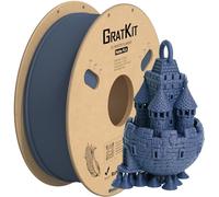 GratKit Filament PLA Matte 1.75mm, Précision Dimensionnelle +/- 0.03mm, Imprimante 3D Mat PLA Filament, Bobine de 1kg, Macaron Bleu Marine